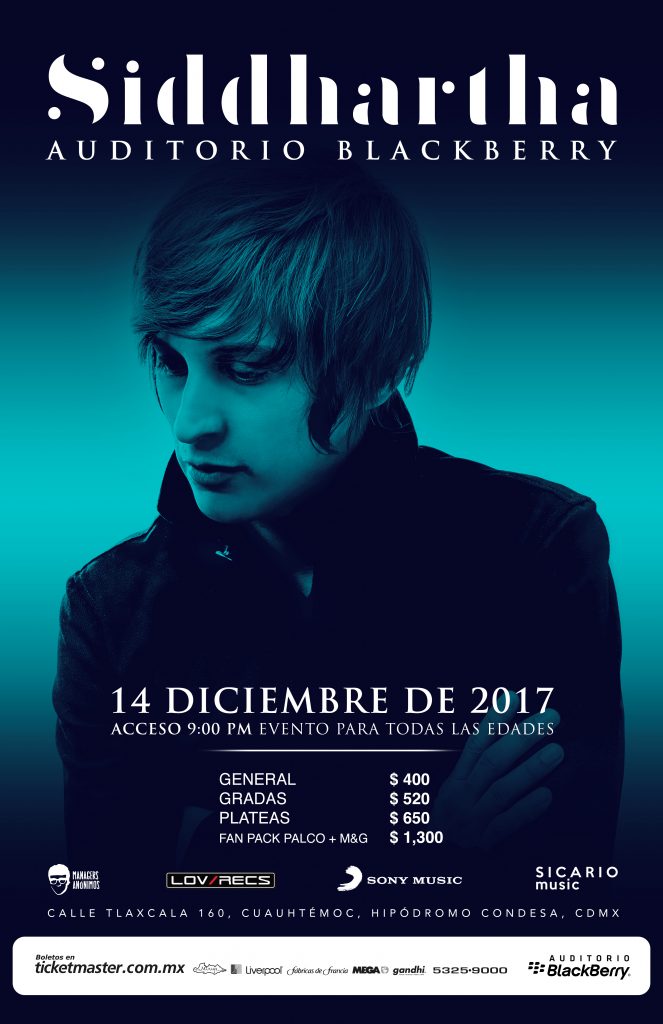 Gana un acceso individual para el concierto de Siddhartha en el Auditorio BlackBerry