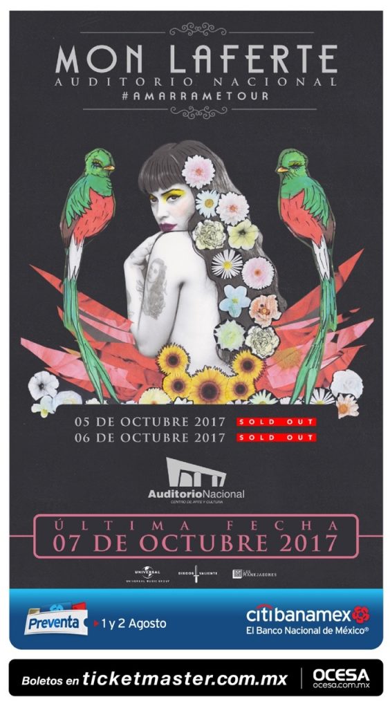 Gana un acceso doble para Mon Laferte en el Auditorio Nacional