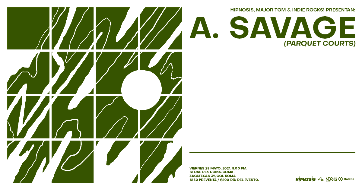 A. Savage se presentará en el Foro Indie Rocks!