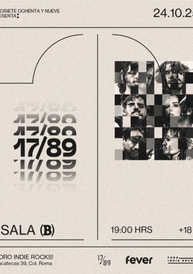 PRECIOS: 17/89 se presentará en el Foro Indie Rocks!