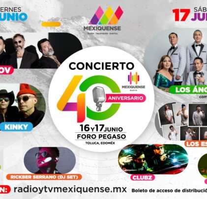 Clubz, Kinky y Molotov en el 40 aniversario de Mexiquense Radio