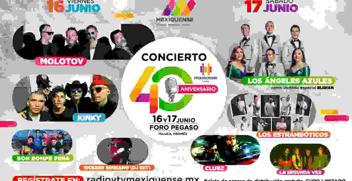 Clubz, Kinky y Molotov en el 40 aniversario de Mexiquense Radio