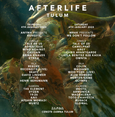 Afterlife Tulum 2024 revela cartel