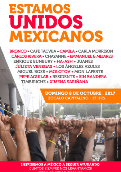 Estamos Unidos Mexicanos en el Zócalo de la Ciudad de México