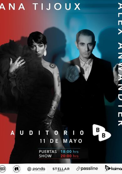 PRECIOS: Ana Tijoux + Alex Anwandter llegarán al Auditorio BB
