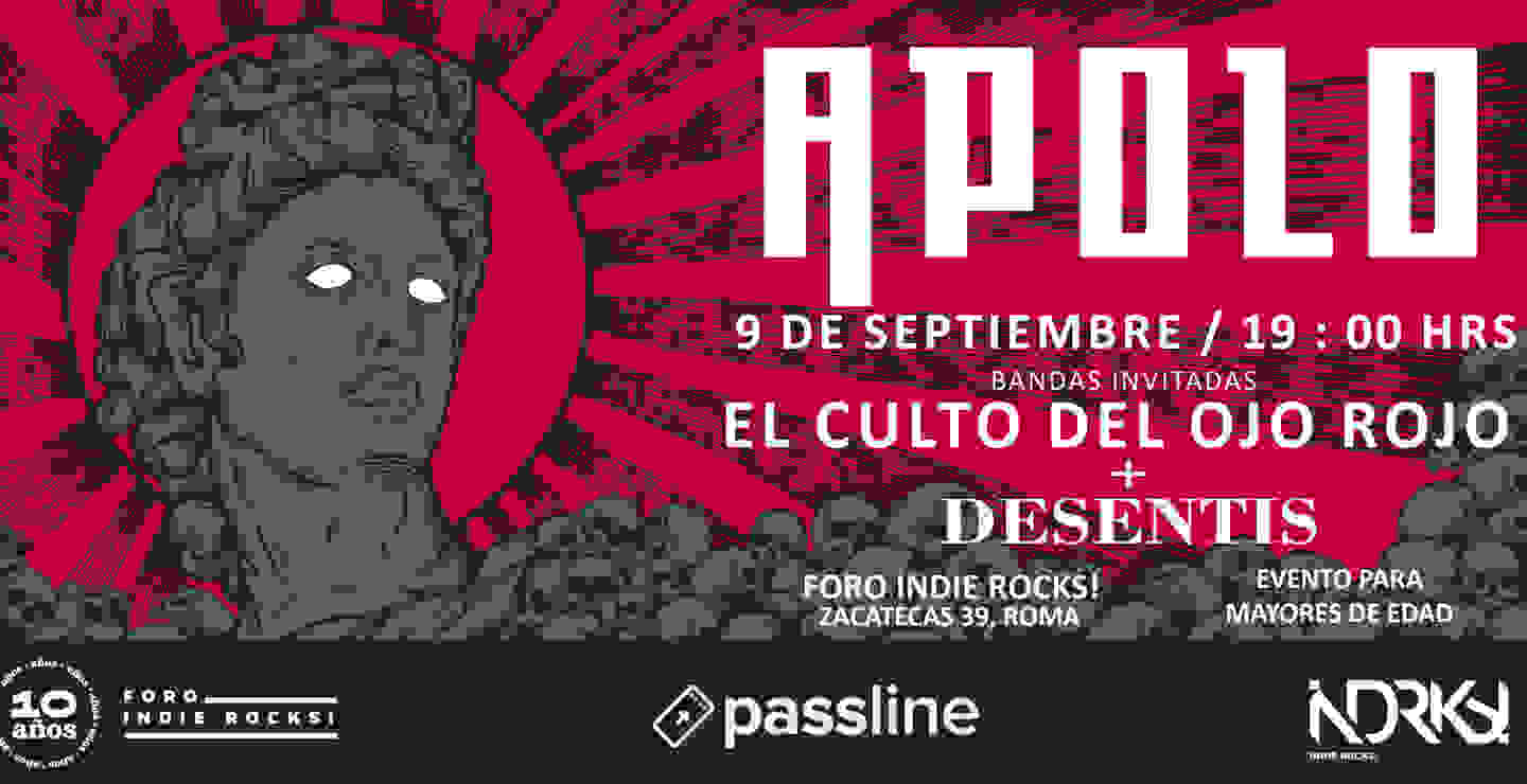 Apolo se presentará en el Foro Indie Rocks!
