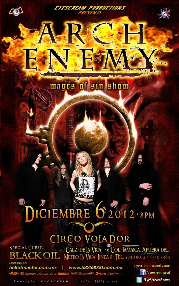 Arch Enemy interpretará Wages of Sin en su totalidad por primera vez en México