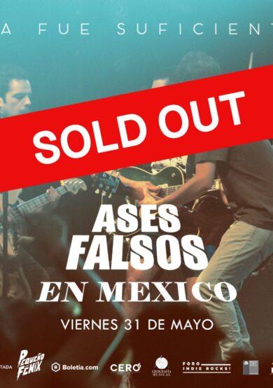 SOLD OUT: Ases Falsos se presentará en el Foro Indie Rocks!