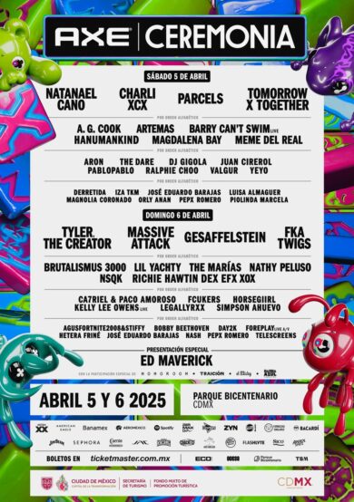 PRECIOS: Ed Maverick se une al AXE Ceremonia 2025