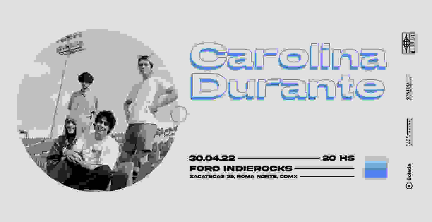 Carolina Durante ofrecerá concierto en el Foro Indie Rocks!
