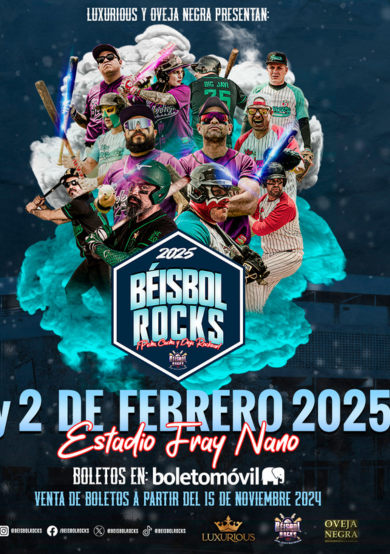 PRECIOS: No te pierdas el Béisbol Rocks! 2025