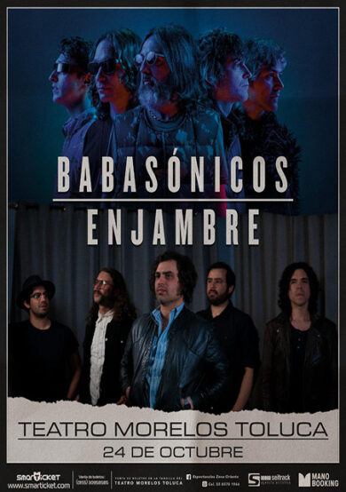 Enjambre y Babasónicos se presentarán en Toluca