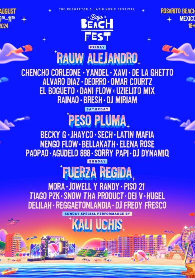 PRECIOS: Rauw Alejandro, Peso Pluma y Fuerza Regida en Baja Beach Fest 2024