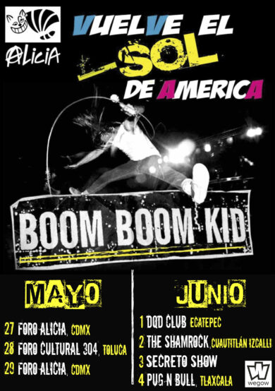 Precios y Horarios: Boom Boom Kid ofrecerá conciertos en el Foro Alicia