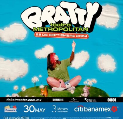 PRECIOS: Bratty se presentará en el Teatro Metropólitan