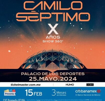 Camilo Séptimo llegará al Palacio de los Deportes