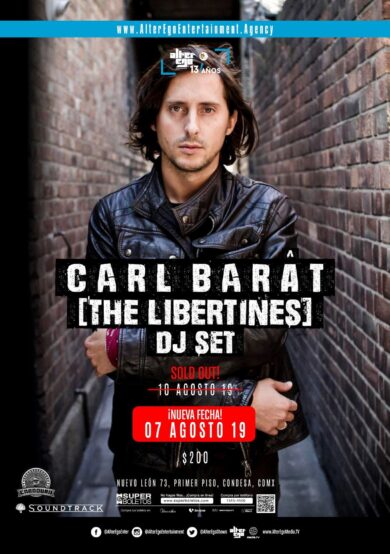 NUEVA FECHA: No te pierdas el DJ set de Carl Barât (The Libertines)