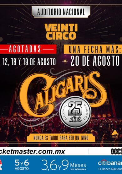 Los Caligaris se presentará en el Auditorio Nacional
