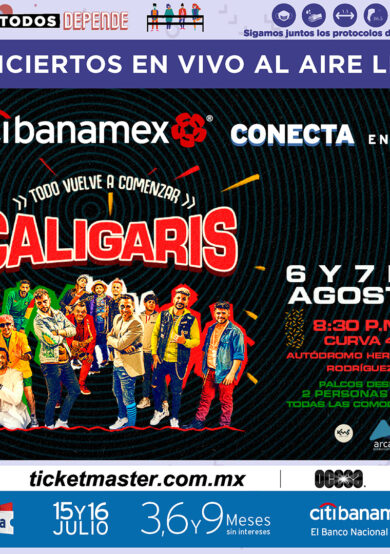 Los Caligaris anuncia conciertos en el Autódromo Hermanos Rodríguez