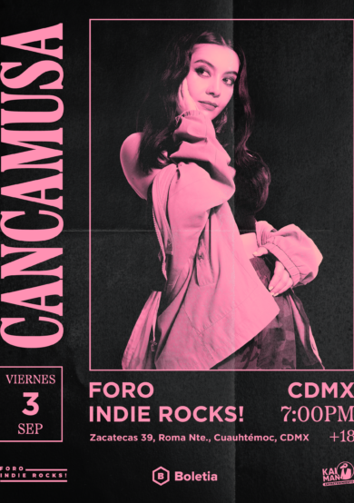 Cancamusa ofrecerá show en el Foro Indie Rocks!
