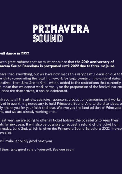 CANCELADO: Primavera Sound 2021