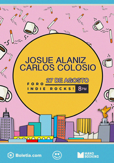 Carlos Colosio y Josue Alaniz llegarán al Foro Indie Rocks!