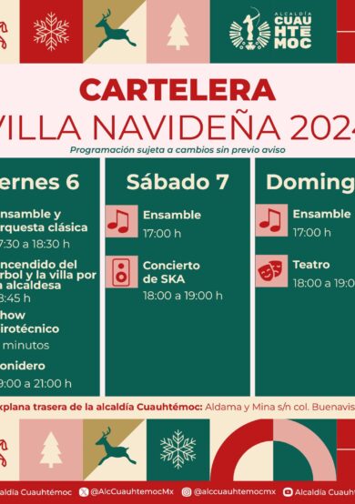 Conoce las actividades de la Verbena Navideña Zócalo 2024