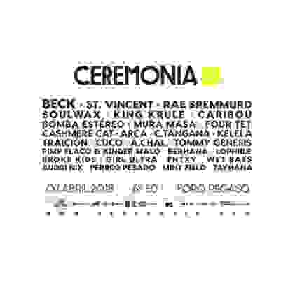 Mira el cartel completo de Ceremonia 2018