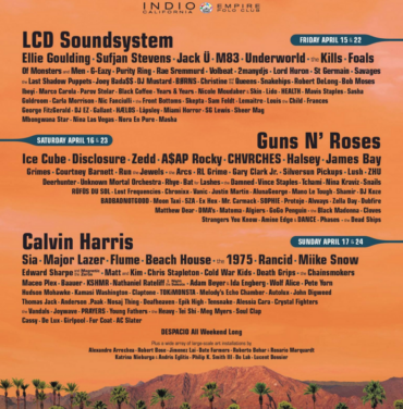 Lineup de Coachella 2016