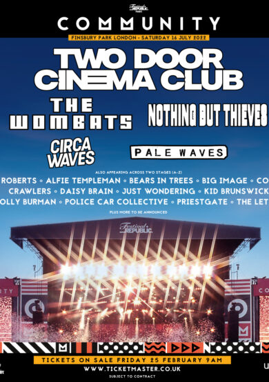 Two Door Cinema Club, The Wombats y Pale Waves encabezan el Community Festival