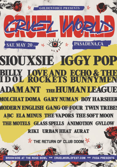 Siouxsie, Iggy Pop y Billy Idol encabezan Cruel World 2023