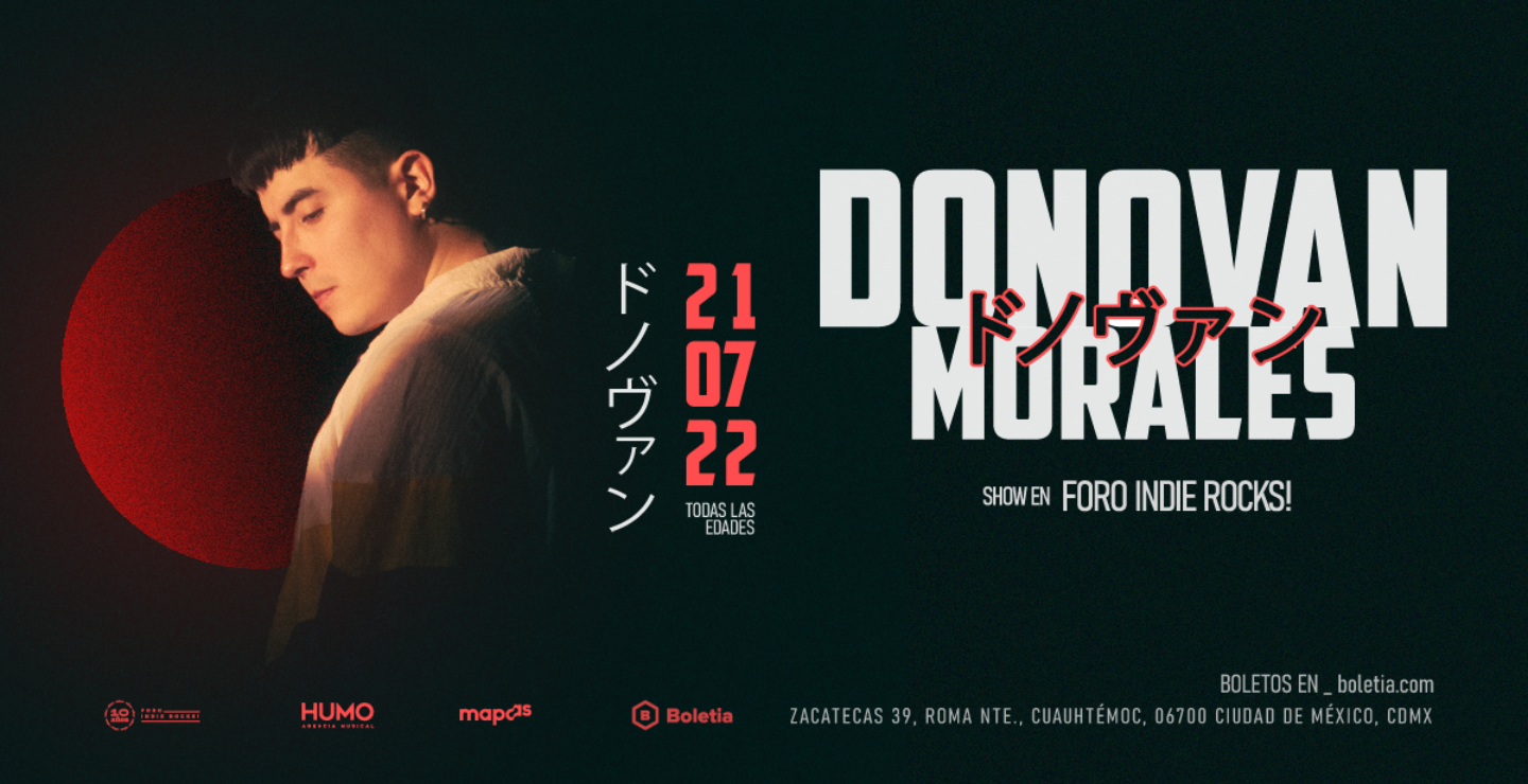 Donovan Morales se presentará en el Foro Indie Rocks!