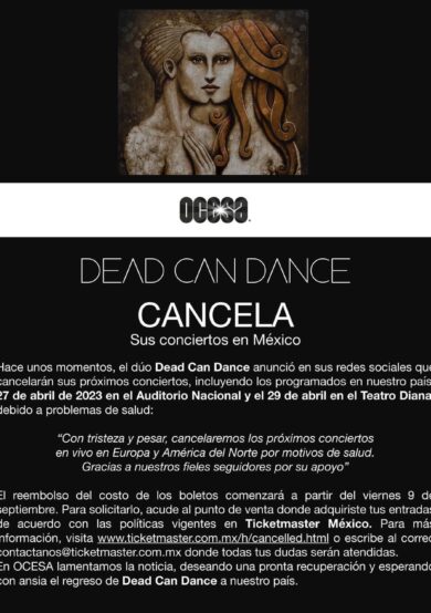 CANCELADO: Dead Can Dance en el Auditorio Nacional