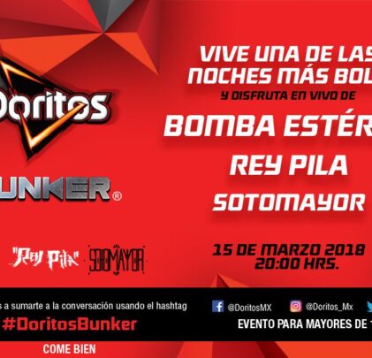Gana un pase doble para la fiesta de Doritos Bunker