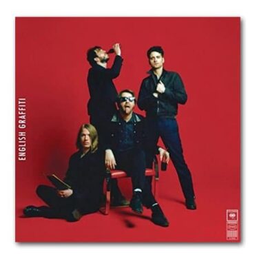 Un grafitti inglés color carmesí con The Vaccines