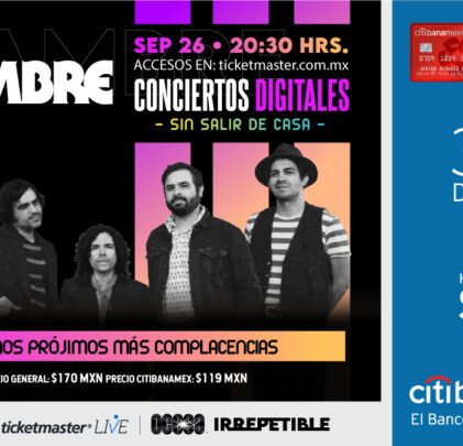 Participa por accesos para el show virtual de Enjambre