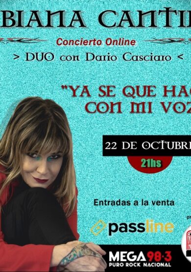 Fabiana Cantilo ofrecerá un concierto en streaming