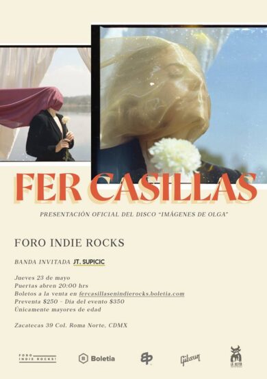 Fer Casillas se presentará en el Foro Indie Rocks!