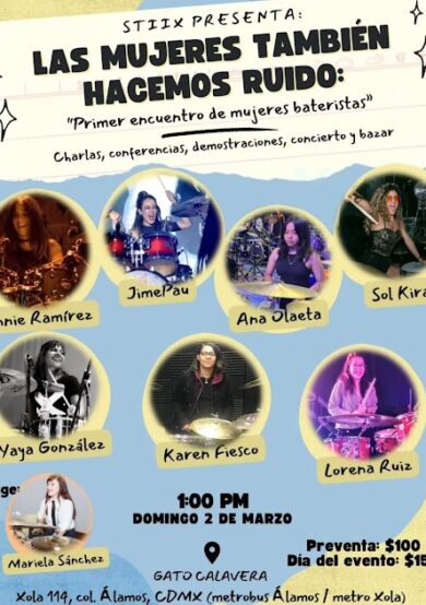 Las mujeres también hacemos ruido: Primer encuentro de mujeres bateristas