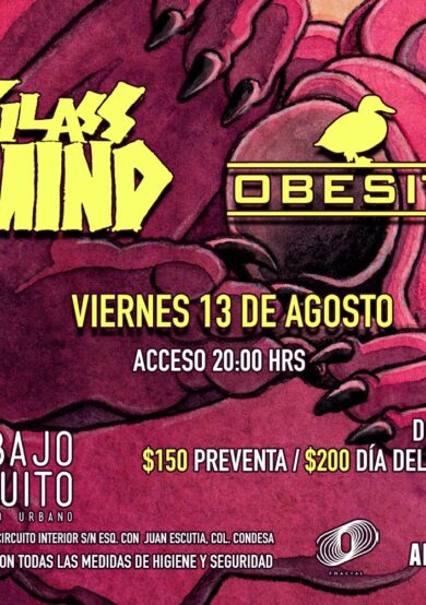 Glass Mind y Obesity ofrecerán concierto en Bajo Circuito