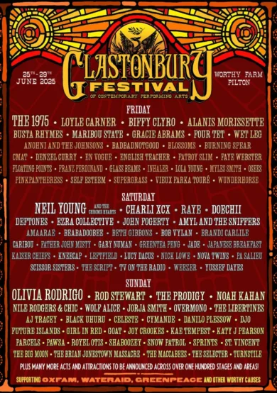 Glastonbury 2025 revela lineup