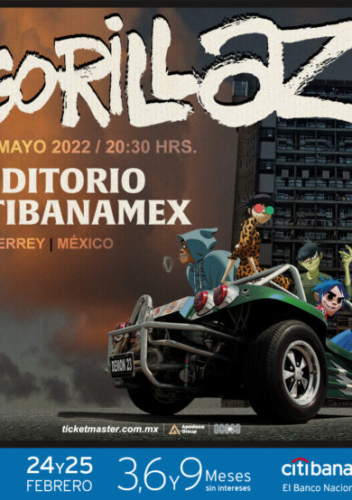 ¡Gorillaz llegará al Auditorio Citibanamex de Monterrey!