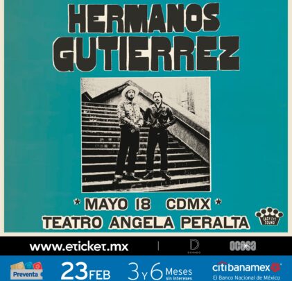 Hermanos Gutiérrez se presentará en el Teatro Ángela Peralta