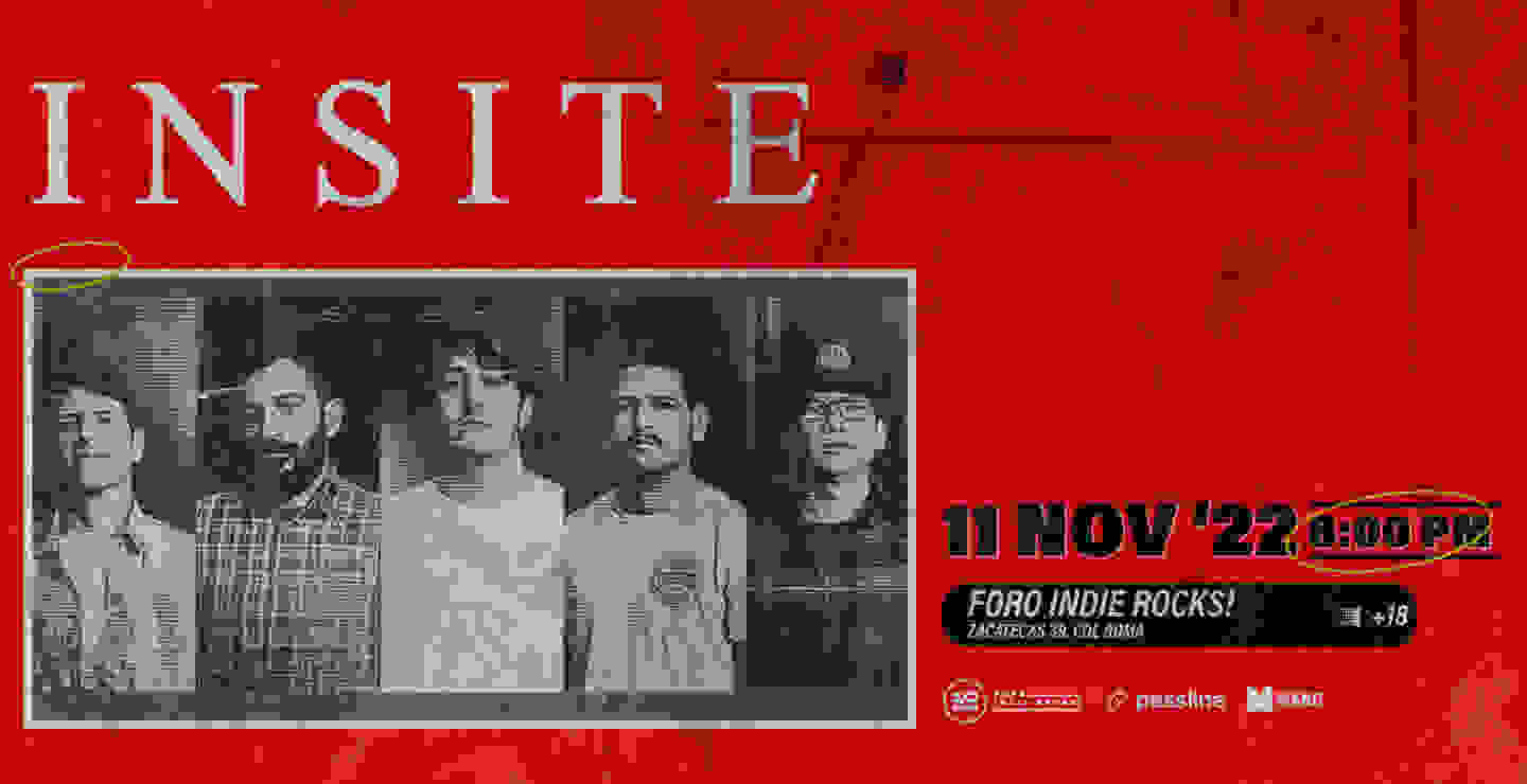Insite se presentará en el Foro Indie Rocks!