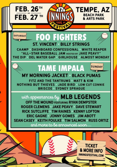 Foo Fighters y Tame Impala encabezan el Innings Festival 2022