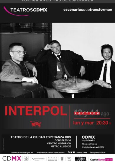 SOLD OUT: Interpol se presentará en el Teatro de la Ciudad