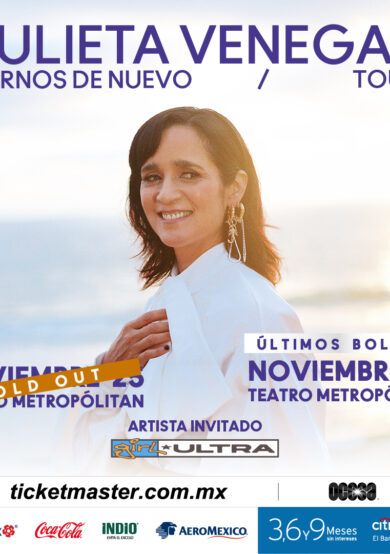 Julieta Venegas se presentará en el Teatro Metropólitan
