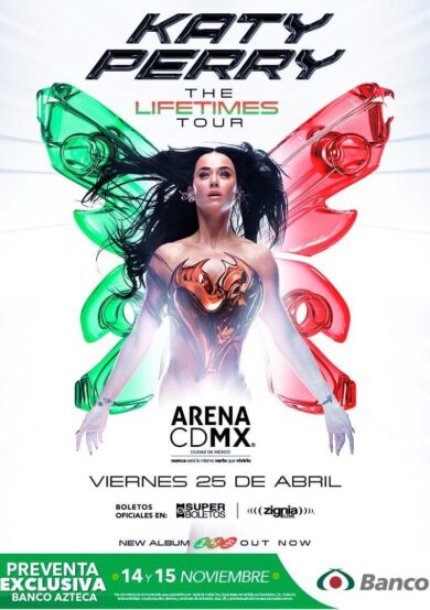 PRECIOS: Katy Perry se presentará en la Arena CDMX