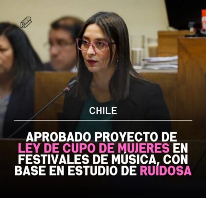 Avanza Ley de Cupo de Mujeres en Festivales