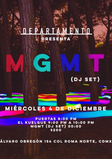 MGMT ofrecerá un DJ Set en Departamento